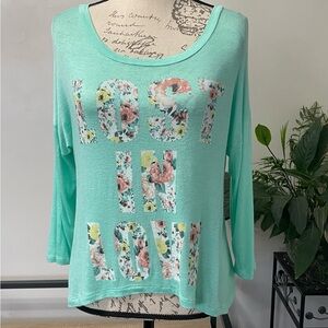 Deb Mint Green 'Lost in Love' Floral Top